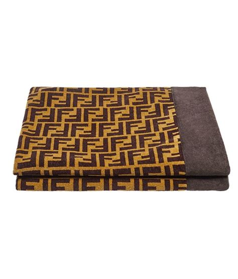 vintage fendi towel|Vintage Fendi Hand Towel Purple and Brown Geometric Design .